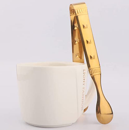  6-Pieces 6 Inch Gold Tongs Mini Tongs For Appetizers, Gold Serving Utensils Small Tongs For Serving Appetizers Ice Tongs Sugar Tongs