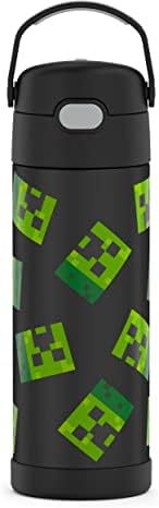 Thermos FUNTAINER 16 Ounce Stainless Steel Vacuum Insulated Bottle With Wide Spout Lid, Denim Blue