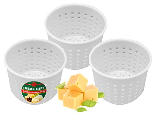  3 Pcs Basic Cheese Mold Soft Sorts Of Cheese 10 Oz (300 Mililiters)