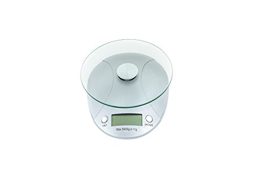  Digital Kitchen Scale With Removable Glass Tray, 7.25 X 6 X 1.5 Inches, Multicolored
