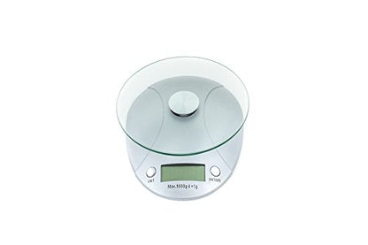  Digital Kitchen Scale With Removable Glass Tray, 7.25 X 6 X 1.5 Inches, Multicolored
