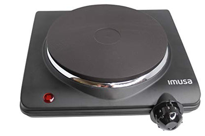  MUSA Countertop Electric Hot Plate Or Single Burner With Power Indicator Lights, Black