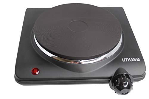  MUSA Countertop Electric Hot Plate Or Single Burner With Power Indicator Lights, Black
