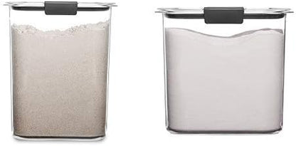Rubbermaid Container, BPA-Free Plastic, Brilliance Pantry Airtight Food Storage, Brown Sugar (7.8 Cup) & Container, BPA-Free Plastic, Clear Brilliance Pantry Airtight Food Storage, Open Stock, 12 Cup