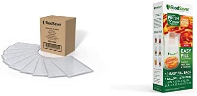 FoodSaver OodSaver FSFSBF0226-FFP 1-Quart Precut Heat-Seal Bags, 44 Count, Frustration-Free -Packaging,Frustration-Free -Packaging