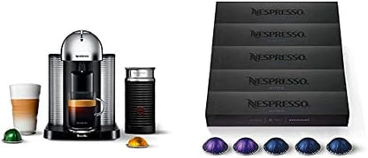  Nespresso Vertuo Coffee And Espresso Machine By Breville, 5 Cups, Chrome