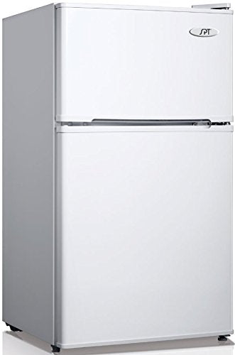  RF-314W Double Door Refrigerator, White, 3.1 Cubic Feet