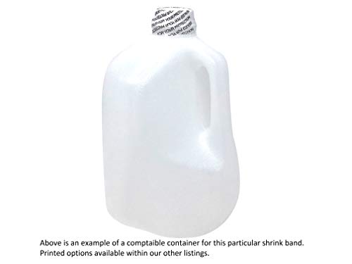  75 X 28 Mm Clear Printed Black Perforated Shrink Band For Pill Packer Bottles, Pharmaceutical Bottles And More. [Compatible Diameter Range: 1 1/2” – 1 3/4”] - Bundle Of 250