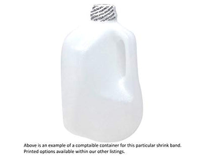  75 X 28 Mm Clear Printed Black Perforated Shrink Band For Pill Packer Bottles, Pharmaceutical Bottles And More. [Compatible Diameter Range: 1 1/2” – 1 3/4”] - Bundle Of 250