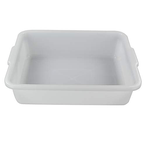  4-Pack 22 L Commercial Bus Tubs/Bus Box, White Large Plastic Tote Box