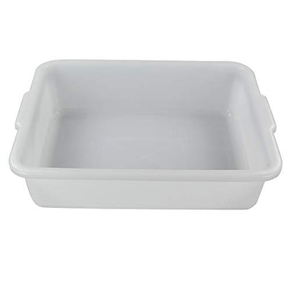  4-Pack 22 L Commercial Bus Tubs/Bus Box, White Large Plastic Tote Box