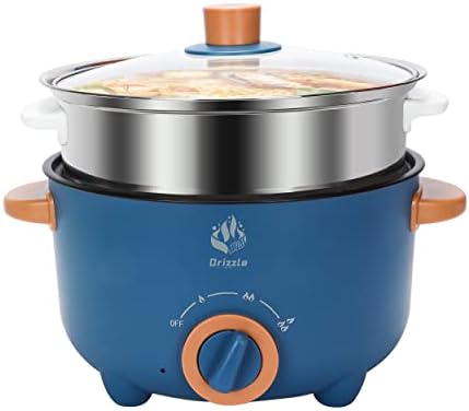  Electric Skillet Hot Pot Cooker - Multifunction Frying Pan 110V Non-Stick Grill 3L Stir-fried Stewed Cookware Steak Noodle Ramen Shabu Shabu Pot - Home Office Party Kitchen Dorm Cooking