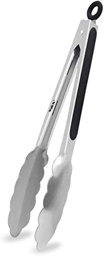  17 Inch Extra Long Grill Tongs, Ultimate Stainless Steel BBQ Tongs For Grilling, Cooking, BBQ/Barbecue, Buffet And Turning Food