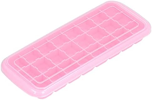  Ice Cube Maker, Easy To Demold Safe And Non Ice Molds 24 Grids Design High And Low Temperature Resistance For Bar For Home Use For Restaurant(Pink)