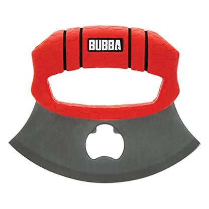  ULU Knife With Non-Slip Grip Handle, Curved Blade, Integrated Bottle Opener And Sheath , Red