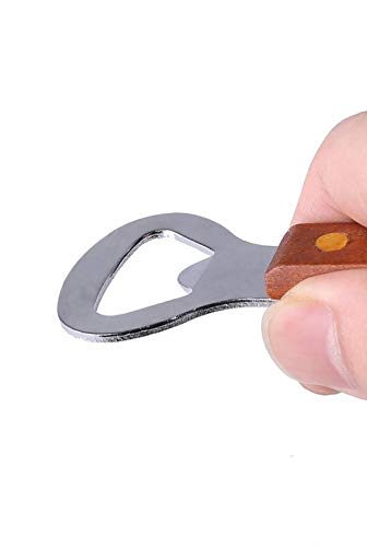  Smart Cook Bottle Opener Can Punch Opener - Dual-sided Manual Stainless Steel Can Opener With Riveted Wood Handle, Set Of 2 Units