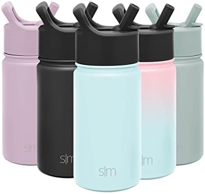  Water Bottle With Straw Lid Vacuum Insulated Stainless Steel Metal Thermos Bottles | Reusable Leak Proof BPA-Free Flask For Gym, Travel, Sports | Summit Collection | 32oz, Light Pink