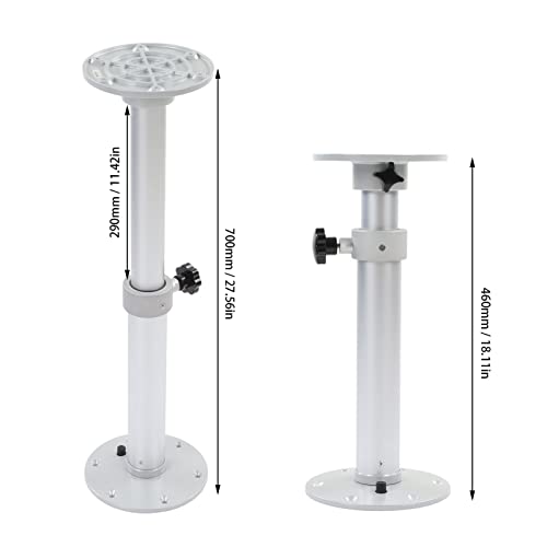  Pwshymi Table Pedestal Leg, 360° Rotatable Anodic Oxidation RV Table Base Stand Aluminum Alloy 460 To 700mm For Home For Yacht For Camper