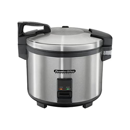  Proctor Silex Commercial 37560R Rice Cooker/Warmer, 60 Cups Cooked Rice, Non-Stick Pot, Hinged Lid, Stainless Steel Housing, 1 Year Warranty