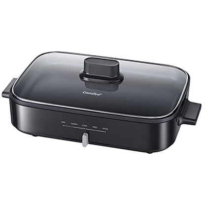  12-inch Multi-Functional Electric Skillets With Temperature Control, Rapid Heat Up, Easy To Clean, Non-stick Detachable Electric Griddle For Roast, Fry, Sauté, Steam Or Buffet, 3.5Qt