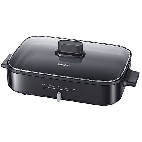  12-inch Multi-Functional Electric Skillets With Temperature Control, Rapid Heat Up, Easy To Clean, Non-stick Detachable Electric Griddle For Roast, Fry, Sauté, Steam Or Buffet, 3.5Qt