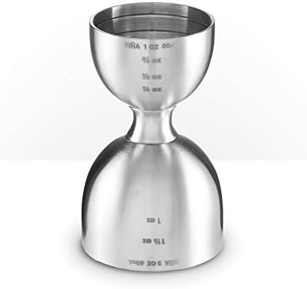  Stainless Steel Commercial 2oz. / 1oz. Bell Style Measuring Jigger Bar Tool - Mirror Polished Finish, One Jigger