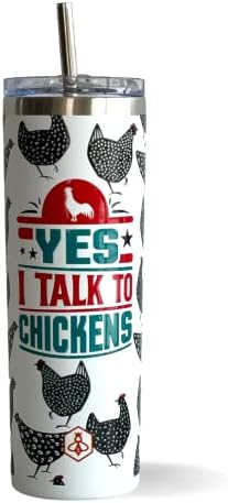  Chicken Gifts For Chicken Lovers Chickens Travel Coffee Mug W/Slider Lid | 20oz Spill Proof Insulated Coffee Tumbler | Chicken Mug | Great Gift For Birthday Or Christmas