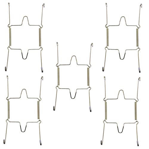  5Pcs 6-Inch Small Invisible Plate Wire Hanger Wall Holders With Protective Rubber Cover For 5" To 7" Decorative Tray