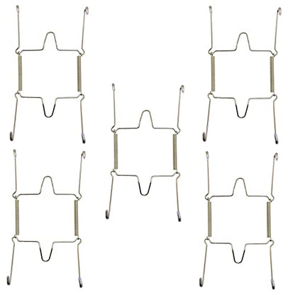  5Pcs 6-Inch Small Invisible Plate Wire Hanger Wall Holders With Protective Rubber Cover For 5" To 7" Decorative Tray