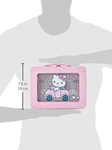  Hello Kitty XL Tin Lunchbox With Window , Pink