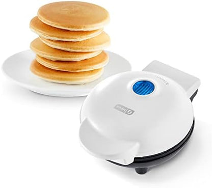 Dash Mini Maker Electric Round Griddle & Other On The Go Breakfast, Lunch & Snacks With Indicator Light + Included Recipe Book - Aqua,4 Inch & Mini Maker, Hash Browns, Keto Chaffles, 4 Inch, Black