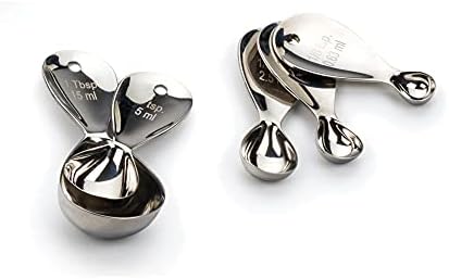  Endurance Stainless Steel Spice Measuring Spoons, Set Of 6 | 1/8 Tsp To 1 Tbsp Measurements | Nest For Easy Storage | Dishwasher Safe | Dry Or Liquid | Baking Or Cooking