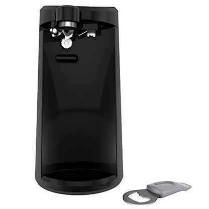 Black & Decker EasyCut Extra-Tall Can Opener With Knife Sharpener And Bottle Opener, Black, EC500B-T
