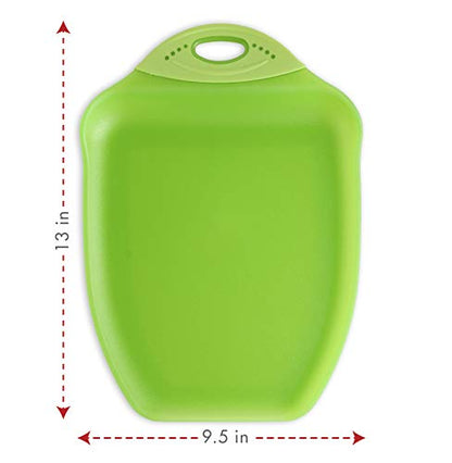  Chop & Scoop Cutting Board, 9.5 By 13 Inches, Solid Green