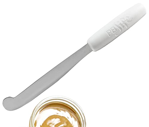  ! The Ultimate PB Knife. Stir, Scrape, And Clean The BIG Jars (White, 1)