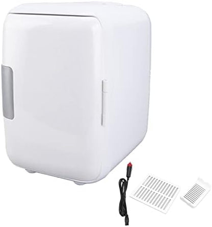  Mini Fridge, 4 Liter ABS Partition Detachable Portable Cooler And Warmer Car Fridge Personal Refrigerator For Skin Care, Cosmetics, Beverage, Food, Great For Bedroom, Office, Car, Dorm(Pink)