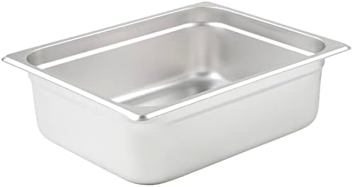  Winco 2 1/2-Inch Anti-Jamming Steam Pan, Half, 24-Gauge