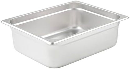  Winco 2 1/2-Inch Anti-Jamming Steam Pan, Half, 24-Gauge