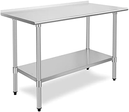  Galvanized Under Shelf For 24" X 36" Worktable, Adjustable Lower Shelf For Commercial Worktable For Restaurant, Home And Hotel