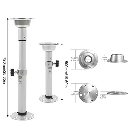  Jopwkuin RV Table Pedestal, Detachable Stable Telescopic Rustproof 540‑760mm High Strength Table Stand Sturdy For Caravan For Boat