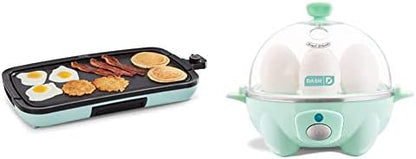 Dash Deluxe Everyday Electric Griddle With Dishwasher Safe Removable Nonstick Cooking Plate For Pancakes, Burgers, Eggs And More, Includes Drip Tray + Recipe Book, 20” X 10.5”, 1500-Watt - Aqua