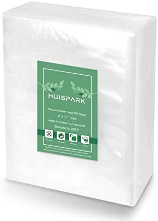  Vacuum Sealer Bags Heavy Duty Pre-Cut Design Commercial Grade Food Sealable 6x8 Inch 100pcs For Heat Seal Food Storage, Smell Proof Bags Boilsafe To 280°F Freezable
