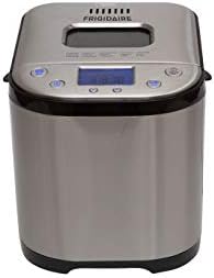  FRIGIDAIRE Bread Maker Machine With Nonstick Bowl, Bread Hook, Measuring Cup & Spoon. 15-in-1, Gluten-Free Bread, Cake& Yogurt, 3 Crust Colour Options And More. 3 Loaf Sizes. 2LB XL- Stainless Steel