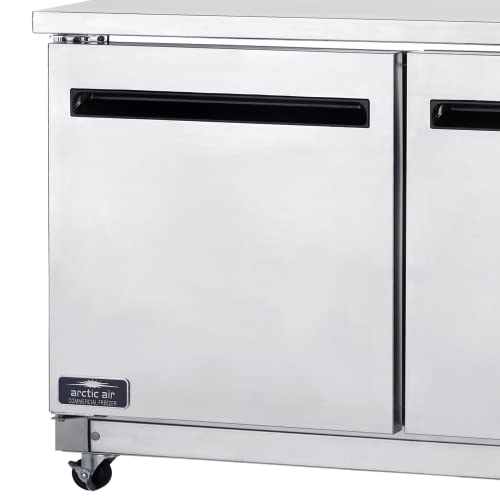  UC60F 60-Inch Two-Door Undercounter Work Top Freezer, Stainless Steel, 1/2-HP, 115v