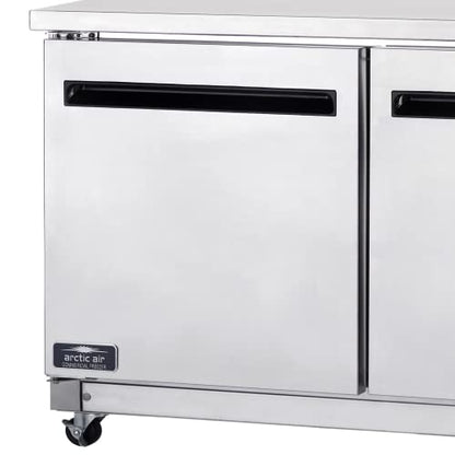  UC60F 60-Inch Two-Door Undercounter Work Top Freezer, Stainless Steel, 1/2-HP, 115v