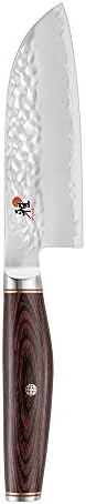 MIYABI Iyabi Rocking Santoku, 7-inch, Black