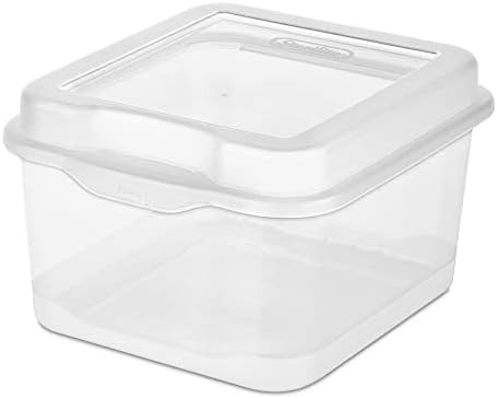  18058606 Large Flip Top, Clear, 6-Pack