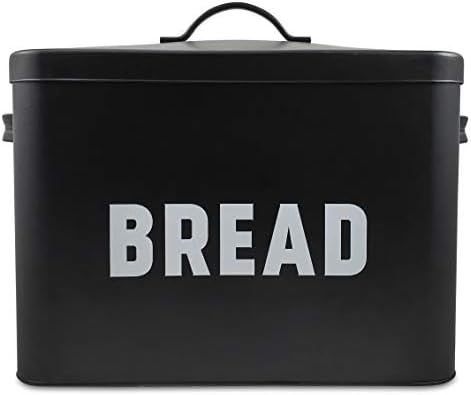  Bread Box For Kitchen Countertop - Extra Large Keeps 2+ Loaves Fresh - White Metal Bread Storage Container Bin For Modern Farmhouse Kitchen
