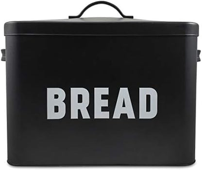  Bread Box For Kitchen Countertop - Extra Large Keeps 2+ Loaves Fresh - White Metal Bread Storage Container Bin For Modern Farmhouse Kitchen