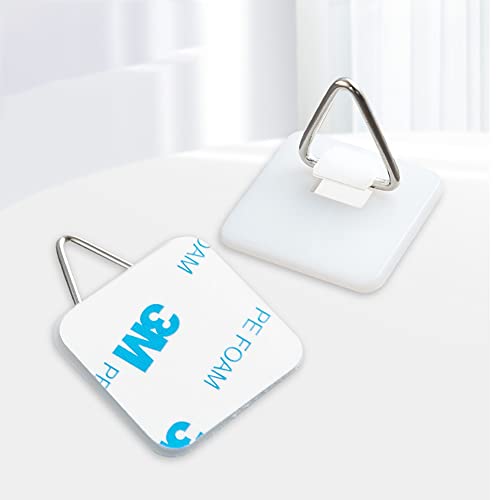  GSHLLO 20 Pcs Plastic Invisible Plate Hangers Adhesive Plate Hooks Vertical Plate Holders Wall Hooks For Decorative Plates Pictures